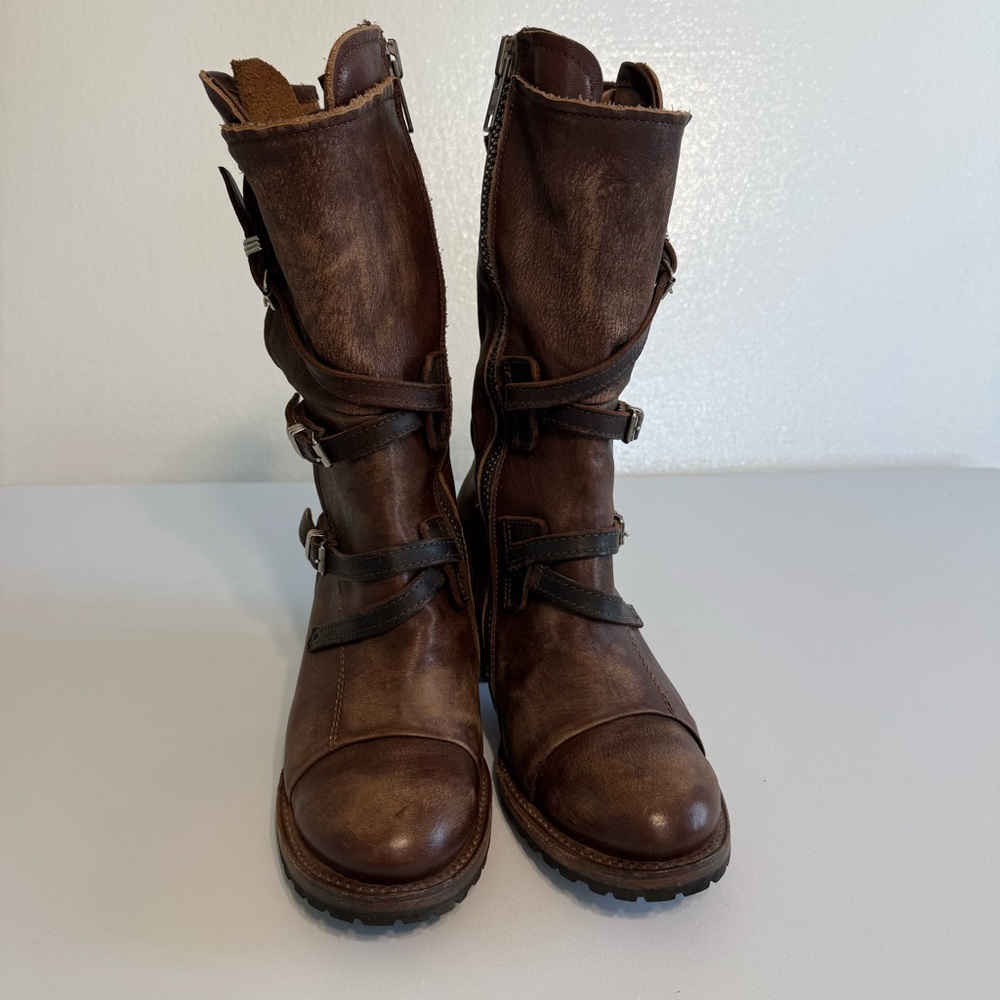 Freebird by Steven Cora Heeled Boots Women Size 10 Zip Up Leather Brown Western - Picture 4 of 16